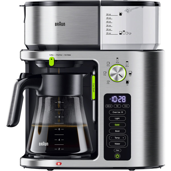 Braun MultiServe 10Cup SCA Certified Coffee Maker with Internal Water Spout and Glass Carafe